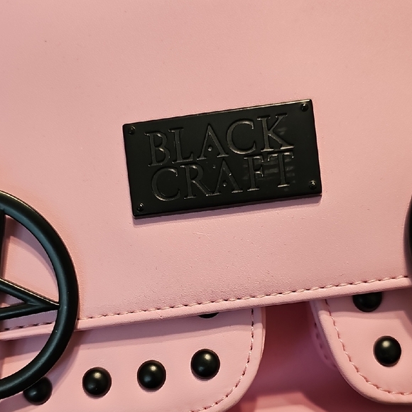 Blackcraft Pink Crossbody Bag with Pentagram Accents - Picture 2 of 6